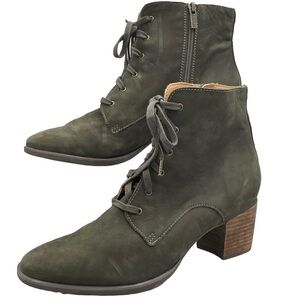 Aetrex womens Arch support Stella Mid Calf boots Olive Green  Suede US 10.5-11